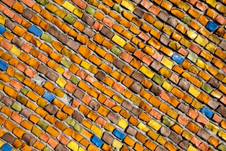 Abstract mosaic background in yellow toneの写真素材