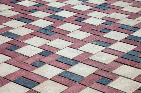 Red paving stones as backgroundの写真素材