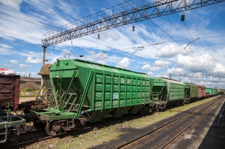 Freight train in Russiaのeditorial素材