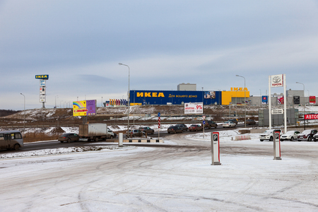 SAMARA, RUSSIA - DECEMBER 1, 2013: IKEA Samara Store. IKEA is the world's largest furniture retailer and sells ready to assemble furnitureのeditorial素材