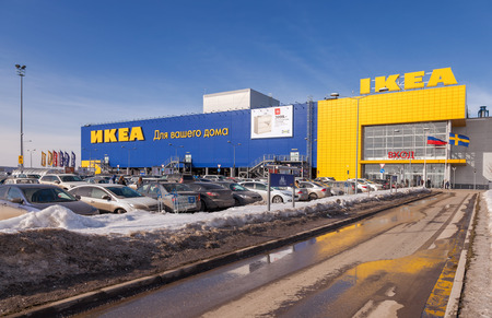 SAMARA, RUSSIA - MARCH 9, 2014: IKEA Samara Store. IKEA is the world's largest furniture retailer and sells ready to assemble furniture. Founded in Sweden in 1943のeditorial素材