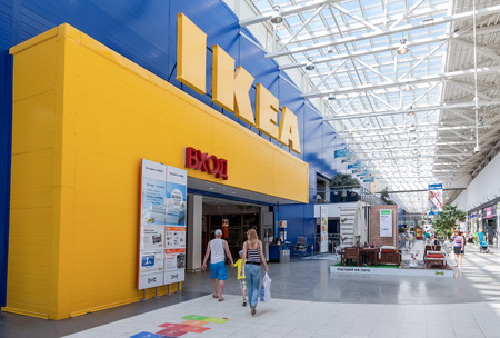 SAMARA, RUSSIA - JUNE 1, 2014:  IKEA Samara Store. IKEA is the world's largest furniture retailer and sells ready to assemble furniture. Founded in Sweden in 1943のeditorial素材