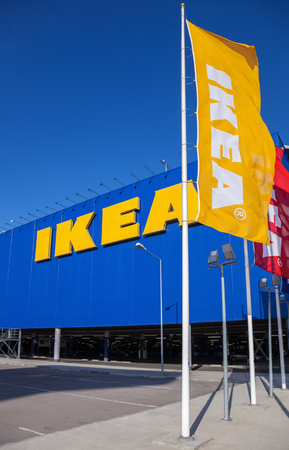 SAMARA, RUSSIA - SEPTEMBER 6, 2014: IKEA Samara Store. IKEA is the world's largest furniture retailer and sells ready to assemble furniture. Founded in Sweden in 1943のeditorial素材