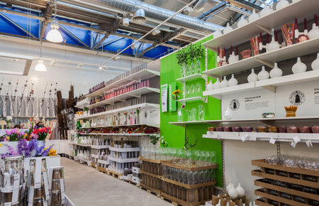 SAMARA, RUSSIA - JANUARY 24, 2015: Interior of the IKEA Samara Store. IKEA is the world's largest furniture retailer, founded in Sweden in 1943のeditorial素材