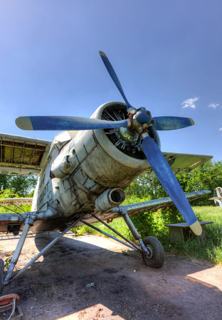SAMARA, RUSSIA - MAY 25, 2014: The Antonov An-2 a Soviet mass-produced single-engine biplane at an...