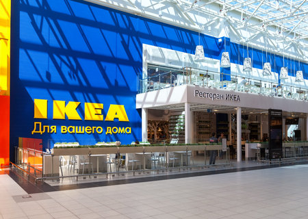 ST. PETERSBURG, RUSSIA - JULY 28, 2016: Restaurant IKEA Store. IKEA is the world's largest furniture retailer and sells ready to assemble furnitureのeditorial素材