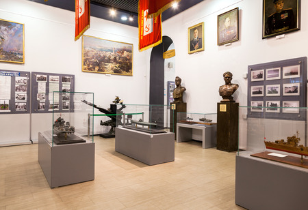ST.PETERSBURG, RUSSIA - JULY 29, 2016: Interior of one of the halls of the Navy Museum in St. Petersburg, Russiaのeditorial素材