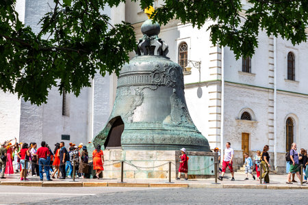 Moscow, Russia - July 9, 2019: Tsar Bell (Tsar-kolokol) in the Moscow Kremlin in summer sunny dayのeditorial素材