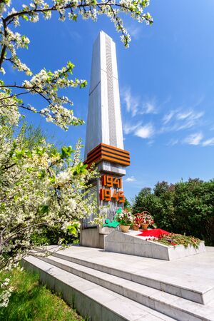 Shiryaevo, Samara, Russia - May 11, 2019: Monument to the fallen soldiers of the Red Army during Great Patriotic War 1941-1945のeditorial素材