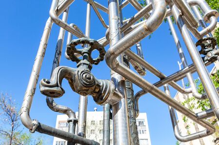 Samara, Russia - May 13, 2018: Monument to Samara water supply on the city streetのeditorial素材