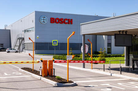 Samara, Russia - May 14, 2020: Robert Bosch Samara LLC manufacturing plant in Samara. Robert Bosch LLC is a multinational engineering and electronics companyのeditorial素材