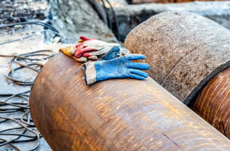 Replacement of heating pipes and modernization of the heating system in city. Construction works on...