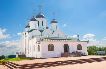 Russian Orthodox church. Transfiguration Cathedral at Spaso-Preobrazhensky Monastery in Murom. Vladimir region, Russiaの写真素材