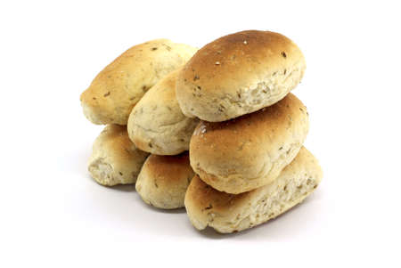 Freshly Baked Cumin Rollsの写真素材