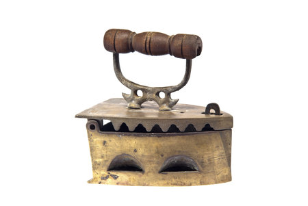 Brass Coal Heated Flat Ironの写真素材