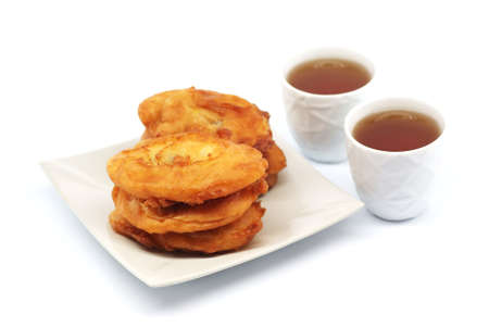 Sweet Plantains and Teaの写真素材