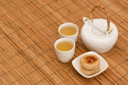 Green Tea and Mandarin Teacakesの写真素材