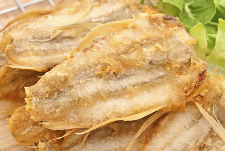 Nice Picture of Fried Crispy Bombay Ducks - Harpadon nehereusの写真素材