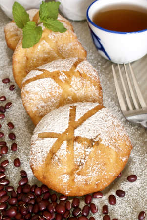 Chinese Fried Red Bean Bunsの写真素材