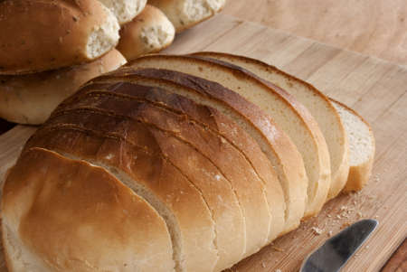 A Sliced White Bread Loafの写真素材