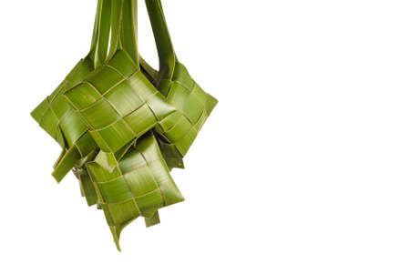A Bunch of Green Ketupatsの写真素材