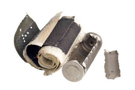 Cutaway Image of an AA Rechargeable Batteryの写真素材