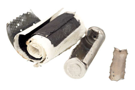 Cutaway Image of an AA Rechargeable Batteryの写真素材