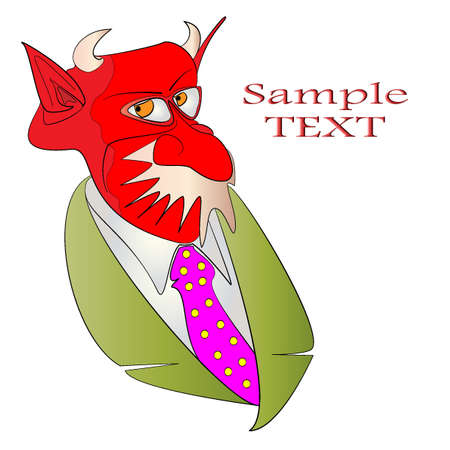 Devil in Business with Copy Spaceのイラスト素材