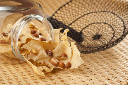 Spiced Peanut Brittle, popular Bar Snacksの写真素材