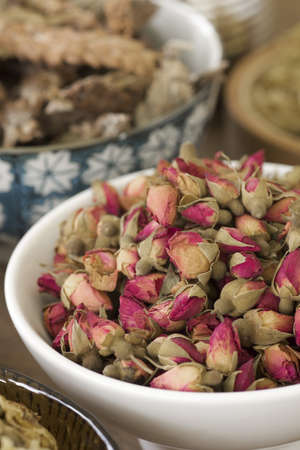 Dried Rose Buds; Non sharpened fileの写真素材