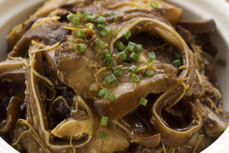 Braised Pig's Ears with Ginger and Dark Vinegar; Non sharpened fileの写真素材