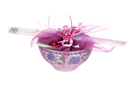 Traditional Chinese Door Gift wishing invited guests a long life and given before the event is closed. Non sharpen fileの写真素材