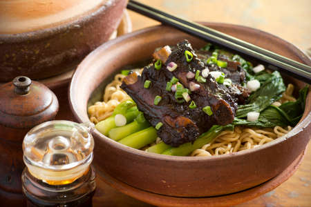 Pork rib kolo mee; non-sharpened fileの写真素材