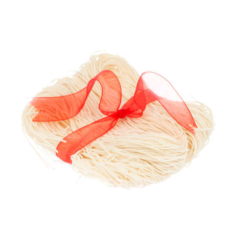 Misua or Mee Sua, salted noodles. A symbol of long life in Foochow Culture; non-sharpened fileの写真素材