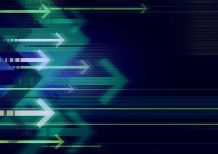 computer generated abstract background with blured arrowsの写真素材