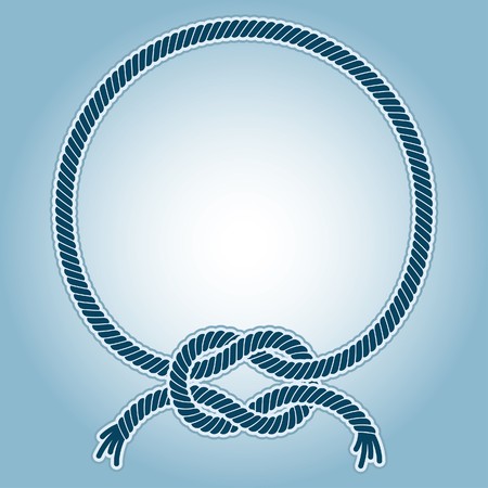  illustration of a ring frame with with a sea knots.のイラスト素材