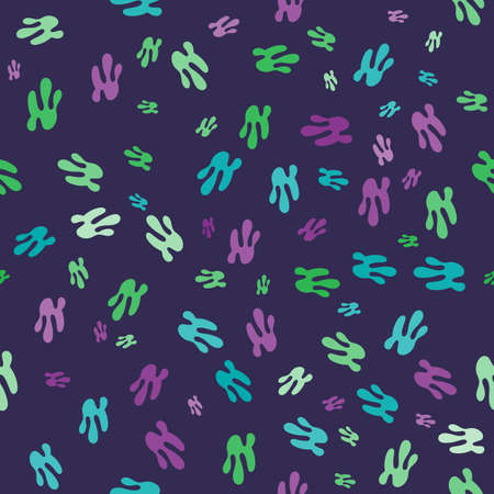 Unique abstract seamless pattern vector background on blueのイラスト素材