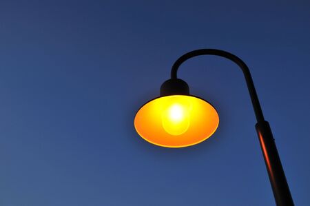 Lamppost in twilightの写真素材