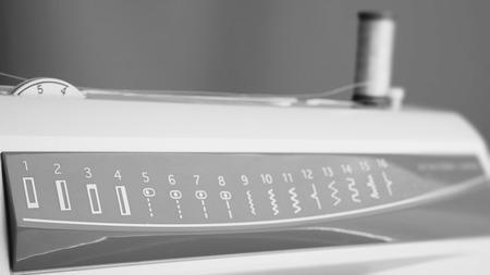 Stitches diagram on sewing machineの写真素材