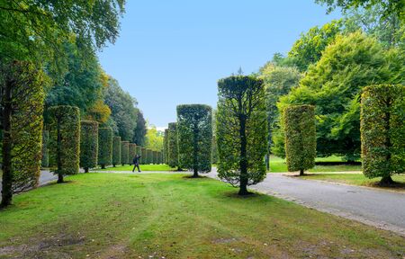 Garden street at Ossegempark in Belgiumの写真素材