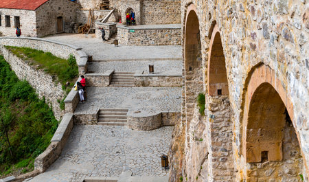 Trabzon/Turkey- August 08 2019: Sumela Monastery, Greek Orthodox Monastery of Sumela was founded in...