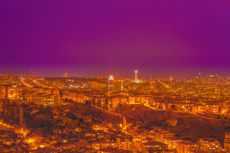 Ankara/Turkey-March 02 2019: Panoramic Ankara view with Atakuleのeditorial素材