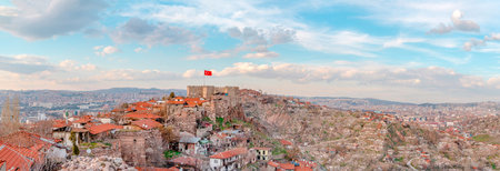 Panoramic view of Citadel of Ankara, Ankara, Turkey