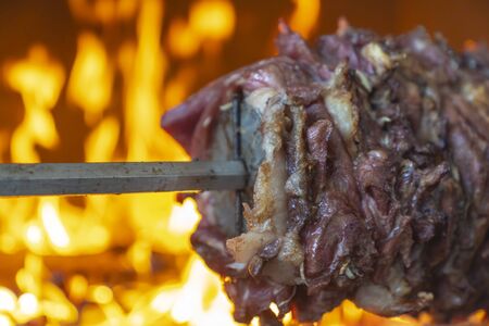 Traditional Turkish Food, Turkish Kebap, Doner, Cag Kebap Erzurum Turkeyの写真素材
