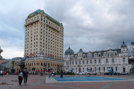 Batumi, Adjara/Georgia - August 05 2019:   Princess Casino Batumi Located On The First Floor Of Wyndham Hotel In Europe Square.のeditorial素材