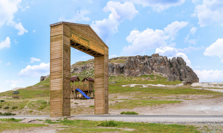 Ihsaniye, Afyonkarahisar/Turkey-June 08 2019: The entrance of Phrygia Valley Natural Park (Frig Vadisi Tabiat Parki), Phrygia Valley National Parkのeditorial素材
