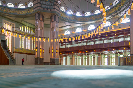 Ankara/Turkey- February 17 2019  Interior of Millet Mosque (Millet Camii)のeditorial素材