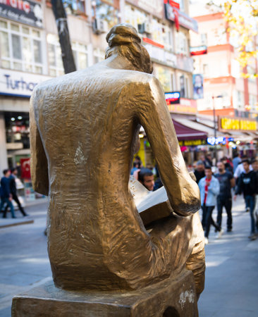 Ankara, Turkey/October 29 2018:  "Human rights monument" on Kizilay Yuksel Street. Yuksel Street is a popular tourist destination in Ankaraのeditorial素材