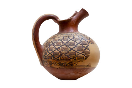 Yassihoyuk, Ankara/Turkey-December 8 2018: Pottery in Gordion Museum and Archaeological