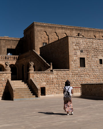 Mor Gabriel Monastery is an ancient monastery made of stoneのeditorial素材